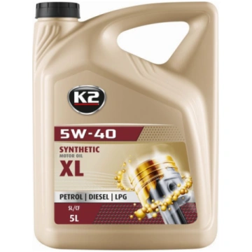Motoreļļa K2 5W - 40, sintētiskais, 5 l