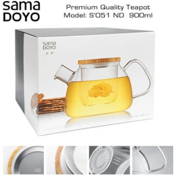 SAMADOYO Premium klases Tējkanna ar stikla filtru,