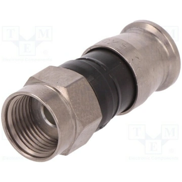 Connector: F; plug; male; compression; for cable; 
