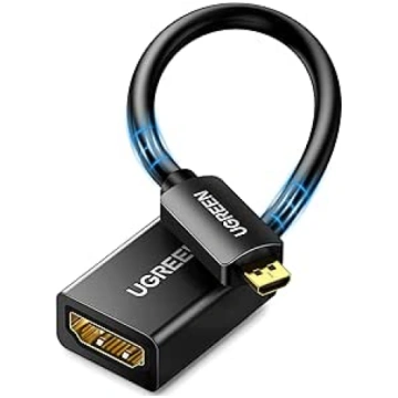 UGREEN Micro HDMI to HDMI Adapter, Support 4K, 3D 