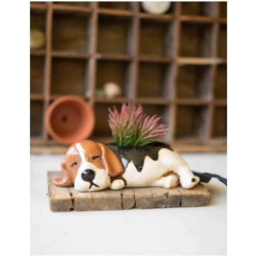 Kalalou CERAMIC BEAGLE PLANTER
