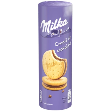 Biskvīta cepumi Milka Choco Creme, ar šokolādes kr