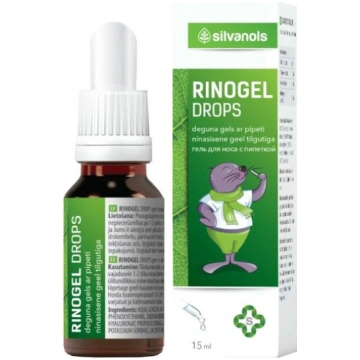Rinogēls deguna pilieni 15ml Silvanols