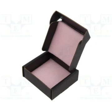 Container: box; with foam lining; ESD; black; card