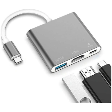 Adapteris,sadalītājs USB Type-C (USB 3.0, HDMI, Ty