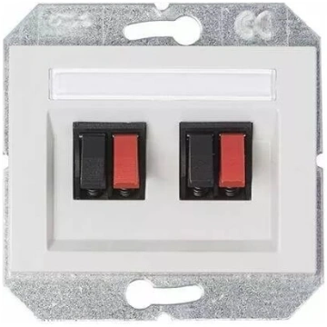 VILMA GL04-02 XP500 dubultā audio ligzda, balta