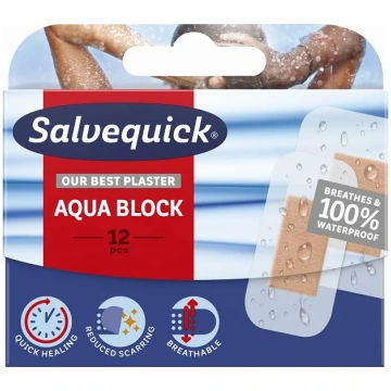 Salvequick Aqua Block plāksteru komplekts, 12 gb