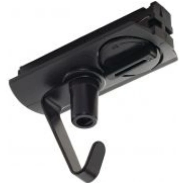 Adapter for 1-circuit track, black, electrical, in