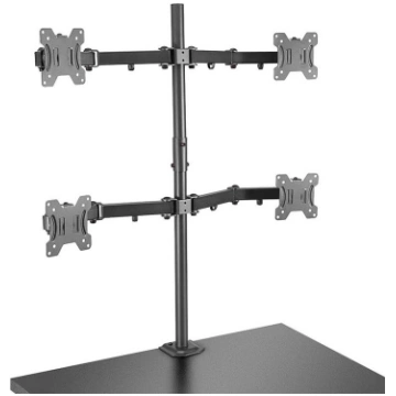 Lindy Quad Display Bracket w/ Pole & Desk Clamp mo
