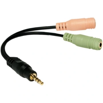 Logilink Audio jack adapter, 4-pin, 3.5 mm stereo 