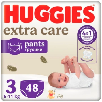 Pantaloni HUGGIES Extra Care 3. izmērs (48 ks)