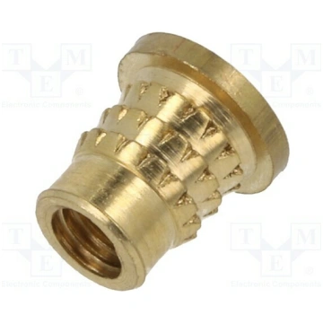 Threaded insert; brass; M3; BN 37901; L: 5.2mm; fo
