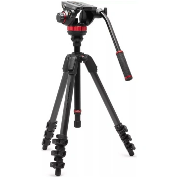 Statīvs Manfrotto 055 Video Carbon Black ar 502AH 