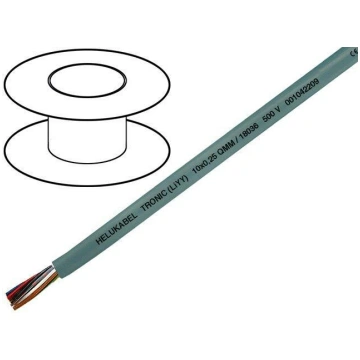 Wire; TRONIC; LiYY; 2x0.25mm2; unshielded; 500V; C