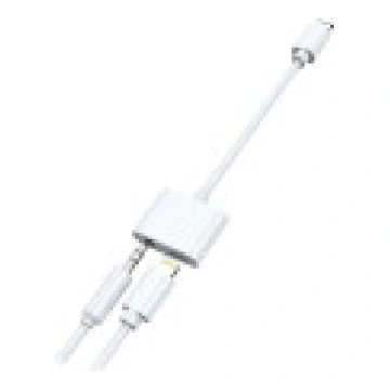 2GO Stereo Lightning audio uzlādes adapteris 10cm