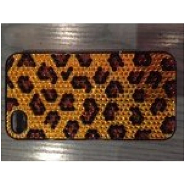 Apple iPhone 4/4S Diamond Swarovski Amber Leopard 