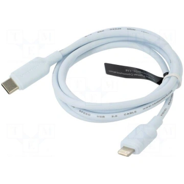 Cable | Apple Lightning plug,USB C plug | nickel p
