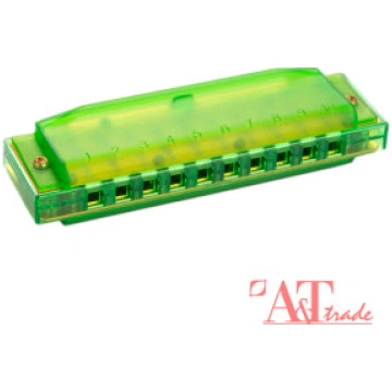 Hohner Translucent Harp mutes harmonikas (C, Zaļas