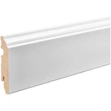 MDF krāsota grīdlīste CEZAR 12x82x2200 mm, balta, 