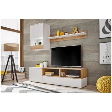 MINI wall unit white/rtisan oak Halmar FUR-MINI-BI