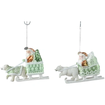 ORNAMENT GLASS SANTA 10CM 129687 (8720725380097) (