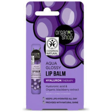 lūpu balzāms ar hialuronskābi organic shop, 10 ml 