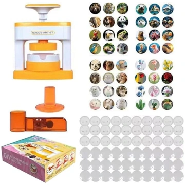 Pogu veidotājs Badge Machine, 100 DIY pogas veidot