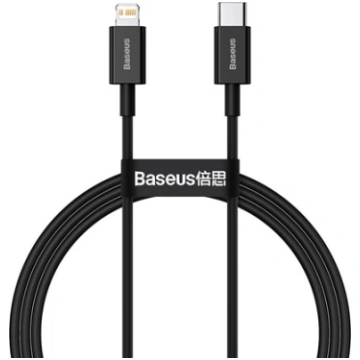 Kabel USB Baseus USB-C - Lightning 1 m Czarny (BSU