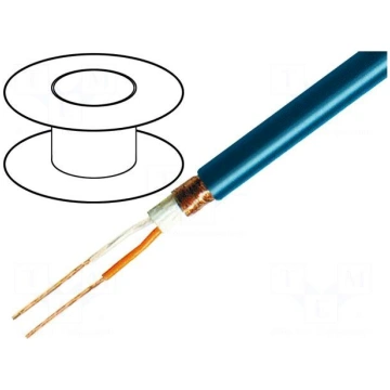 Wire: microphone cable | 2x0,25mm2 | blue | OFC | 