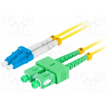 Fiber patch cord; LC/UPC,SC/APC; 1m; 9/125um; LSZH