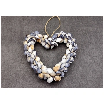 Purple Clam Seashell Heart Wreath Cay Cay Shells (