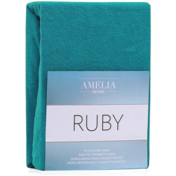 Amelia frotē palags ar gumiju matracim Ruby, 160x2