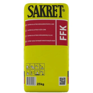 Īpaši elastīga flīžu līme FFK Sakret 25 kg pelēkā