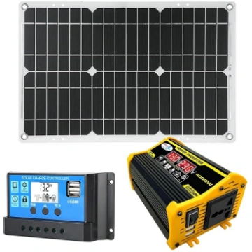 【Pilnīgs saules enerģijas komplekts】 18 W paneļi, 