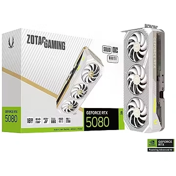 Zotac GeForce RTX 5080, 16GB GDDR7, SOLID OC White