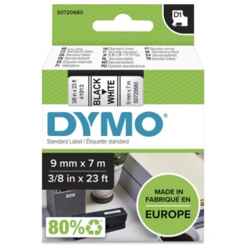 DYMO Authentic D1 Labels Black Print on White Tape