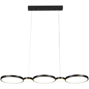 Griestu lampa Mogliano, melna, H8-115x95x25cm, LED