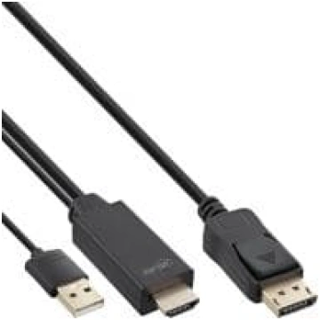 InLine HDMI to DisplayPort Converter Cable 4K blac