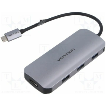 Hub USB; HDMI socket,USB A socket x3,USB C socket 