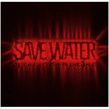 Luminaria SAVE WATER - Red