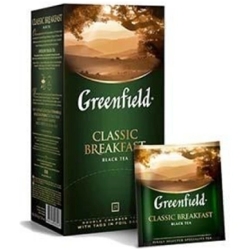 GREENFIELD Classic Breakfast melnā tēja 25x2g. GF0