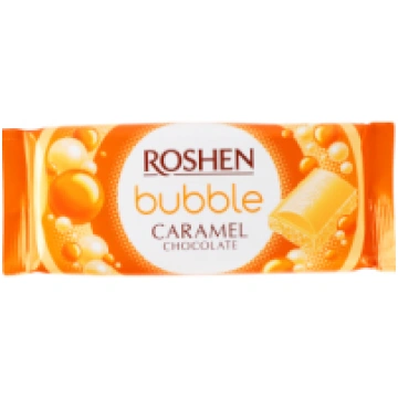 ROSHEN Caramel Chocolate Bubble baltā porainā šoko