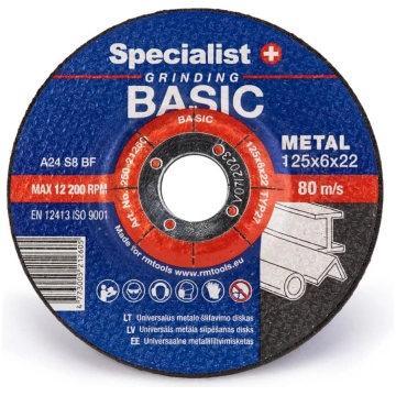 Specialist+ Basic Metāla slīpēšanas disks, 125x6x2