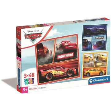 Disney Cars Rivals 3x48 gabalu puzle Clementoni