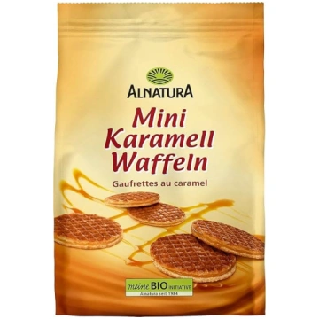 Alnatura bioloģiskās mini karameles vafeles, 150 g