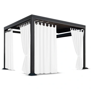 Paviljona aizkari, 155 cm x 200 cm, balts krās