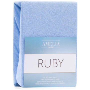 Amelia frotē palags ar gumiju matracim Ruby, 180x2