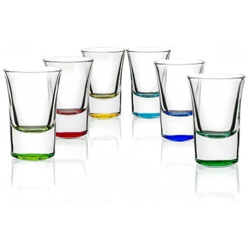 Eidoct Farbige Schnapsgläser, 35 ml, schwerer Bode
