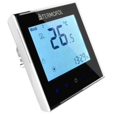 Termostats TERMOFOL TF-H1, programmējams, melns