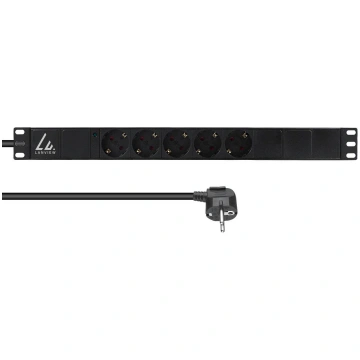 Lanview 19"" rack mount power strip, 1U, 10A with 